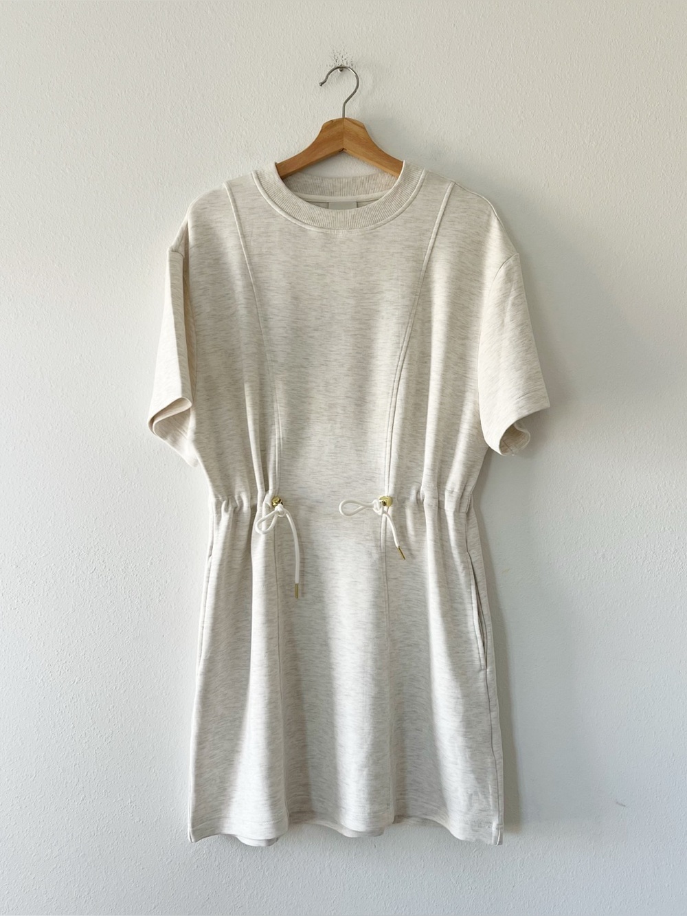 VARLEY | Doublesoft Maple Dress in Ivory Marl | L - Picture 2 of 5